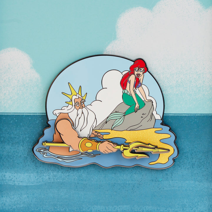 Disney The Little Mermaid Tritons Gift 3" Collector's Box Pin Limited Edition