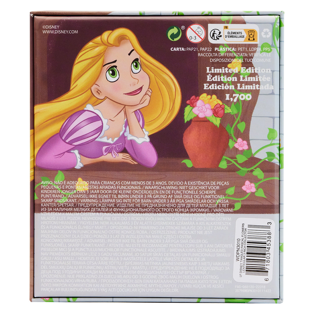 Loungefly Disney Tangled Pascal Flowers Lenticular 3" Collector's Box Pin Limited Edition