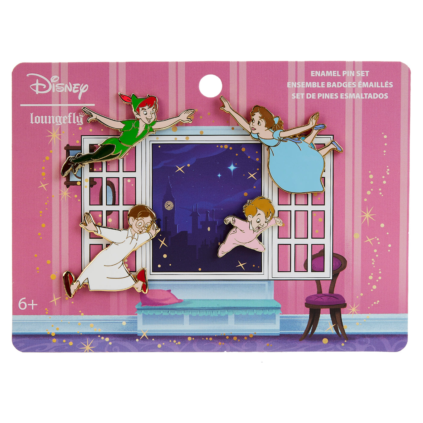 Disney Peter Pan 70th Anniversary Collection 4 pc Pin Set