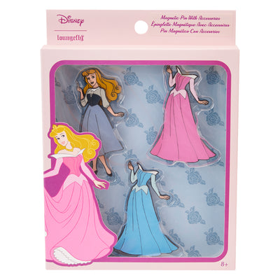 Disney Sleeping Beauty Aurora Paper Doll Magnetic Pin Set