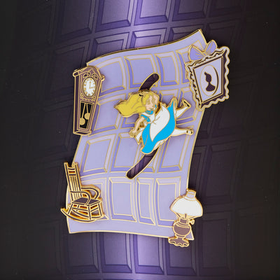 Disney Alice in Wonderland Falling Down the Rabbit Hole 3" Collector's Box Pin Limited Edition