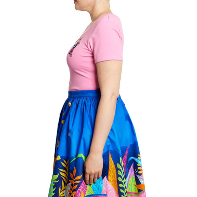 Stitch Shoppe by Loungefly Disney Alice in Wonderland Mad Keyhole "Kelly" Fashion Top Shirt