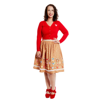 Stitch Shoppe by Loungefly Disney Gingerbread Friends "Alexa" Cropped Cardigan Sweater
