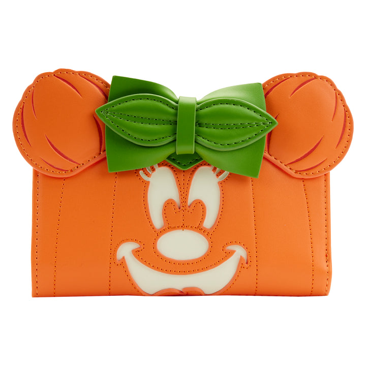 Loungefly Disney Minnie Pumpkin Glow in the Dark Wallet