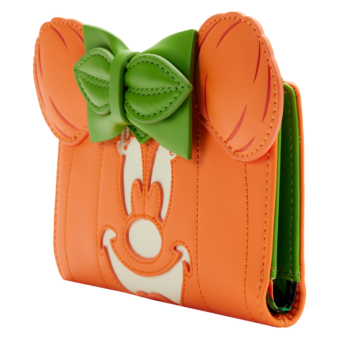 Loungefly Disney Minnie Pumpkin Glow in the Dark Wallet