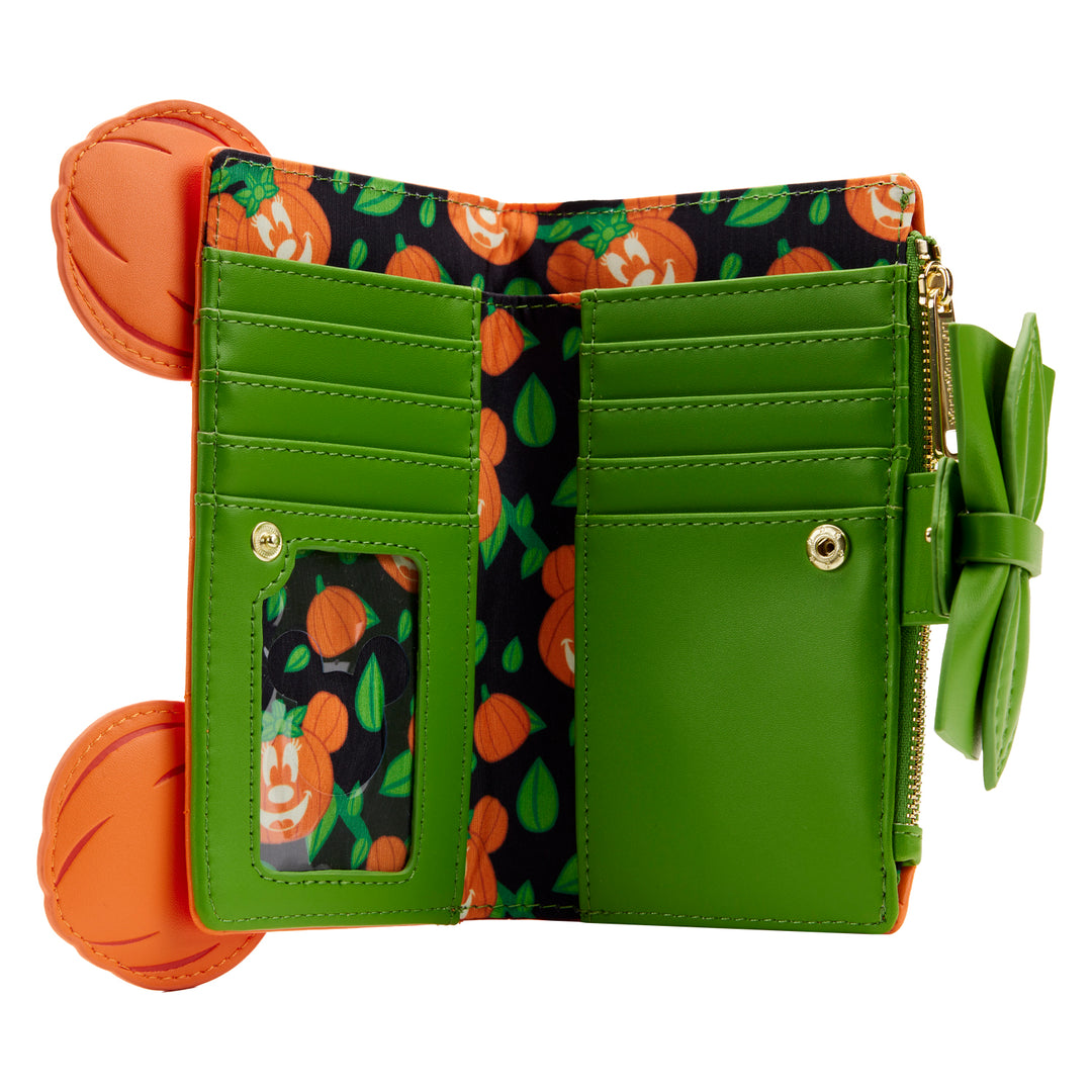 Loungefly Disney Minnie Pumpkin Glow in the Dark Wallet