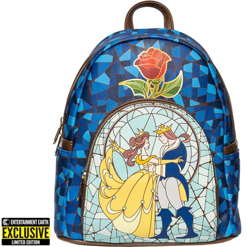 Loungefly Disney Beauty and the Beast Stain Glass Mini Backpack