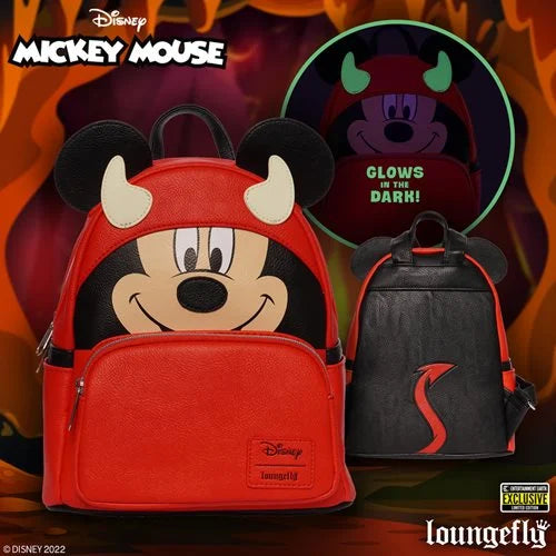 Loungefly Disney Mickey Mouse Devil Cosplay Mini Backpack