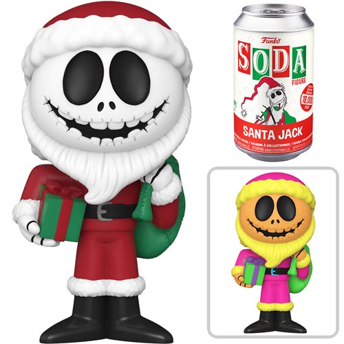 Funko Disney The Nightmare Before Christmas Santa Jack Skellington Vinyl Soda Figure Limited Edition